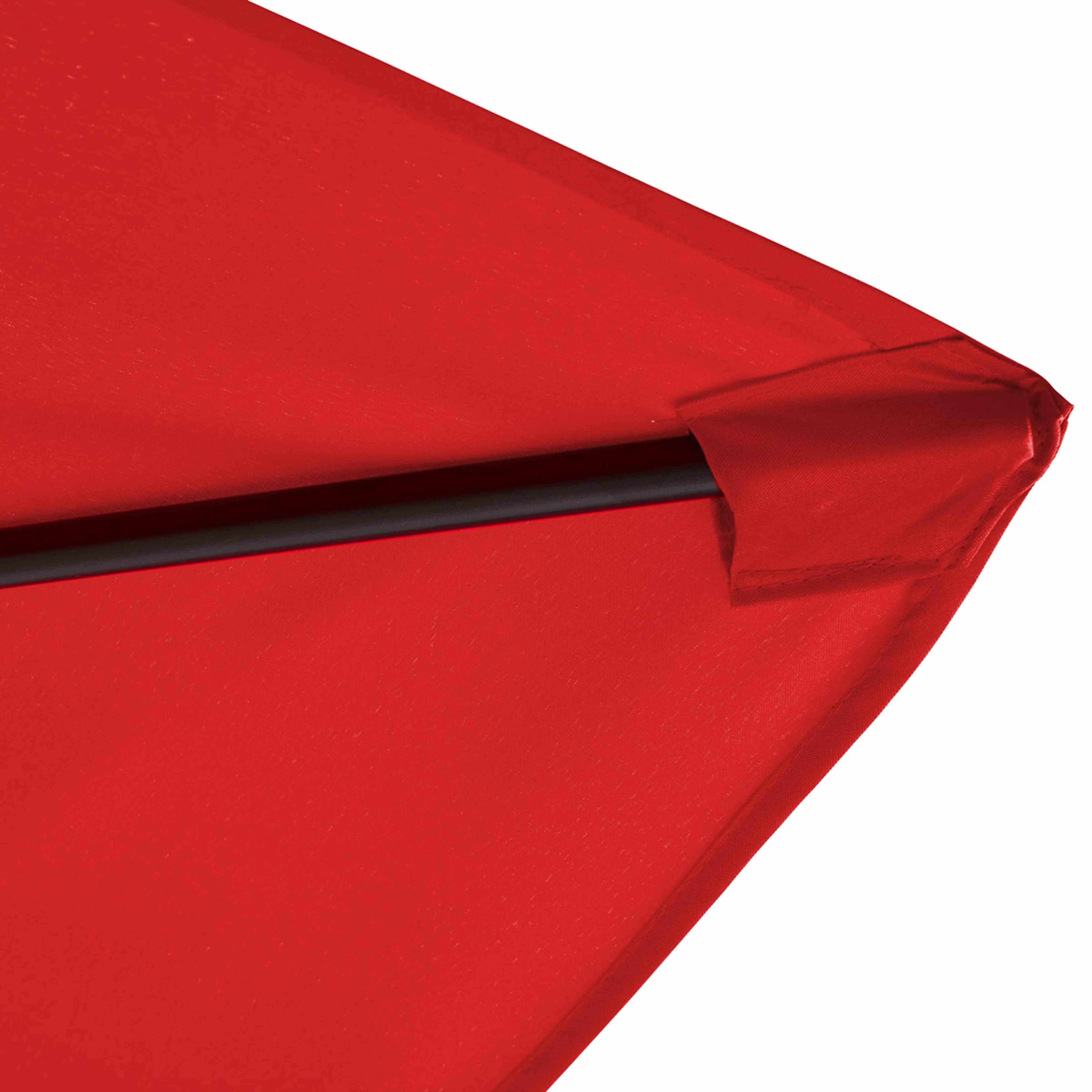 Oviala - Parasol déporté 3x3m et 4 dalles à remplir acier rouge Genova - Oviala - Imagen 6