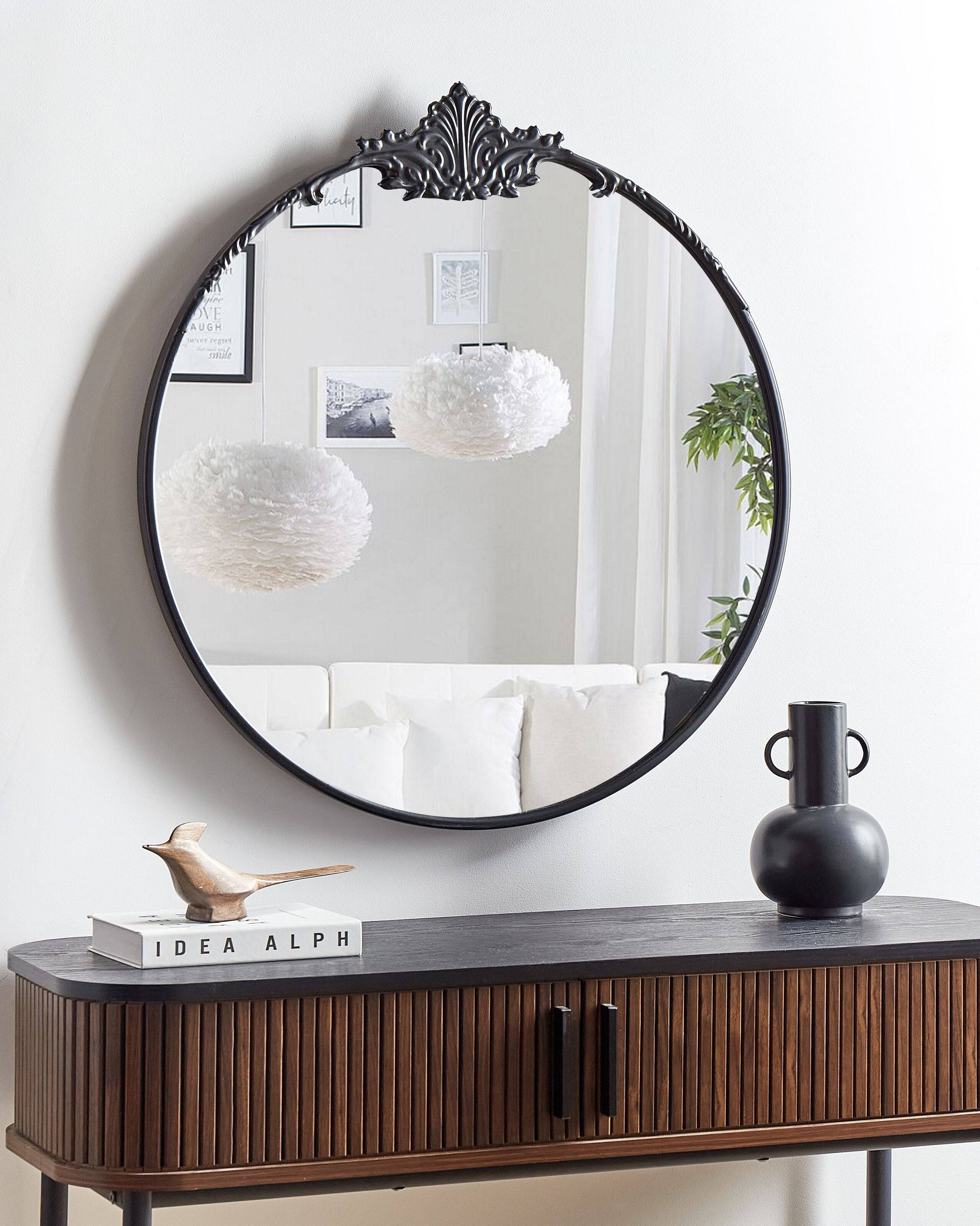 Beliani - Miroir décoratif Métal Noir SOMMANT - 67x3x76- Beliani - Image 1