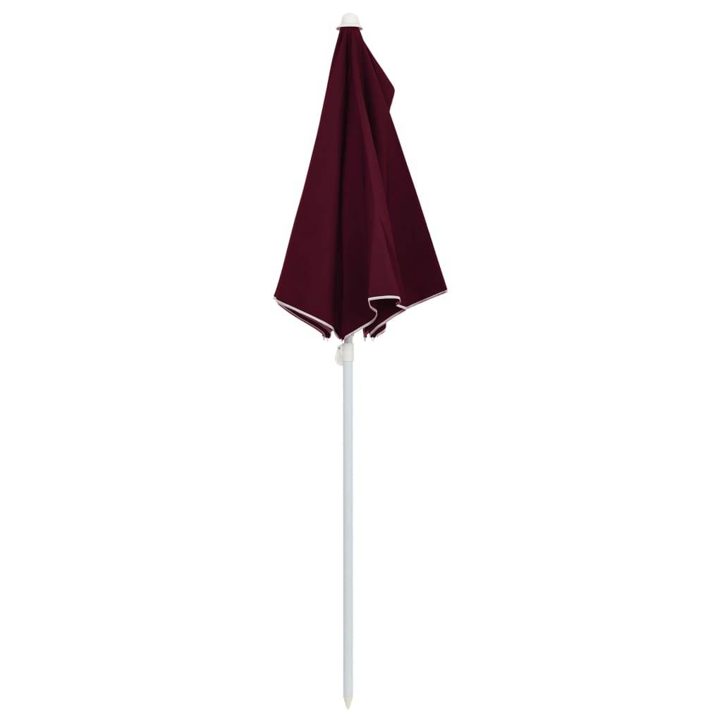 Maison Chic - Demi-parasol de jardin | Parasol d'extérieur avec mât 180x90 cm rouge bordeaux Maison Chic - Image 6