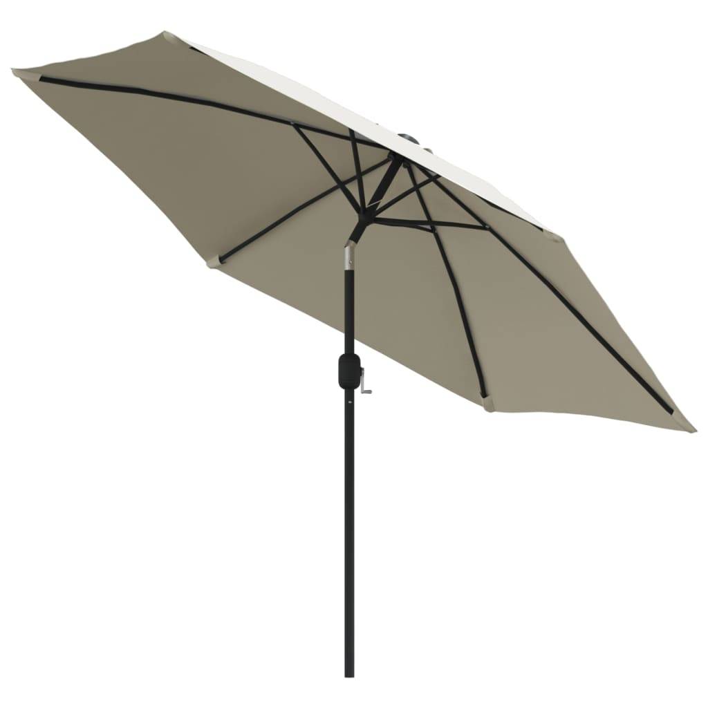 PANGIVO - Parasol déporté LED acier et polyester blanc sable 300 x 300 x 225 cm - PANGIVO - Image 4