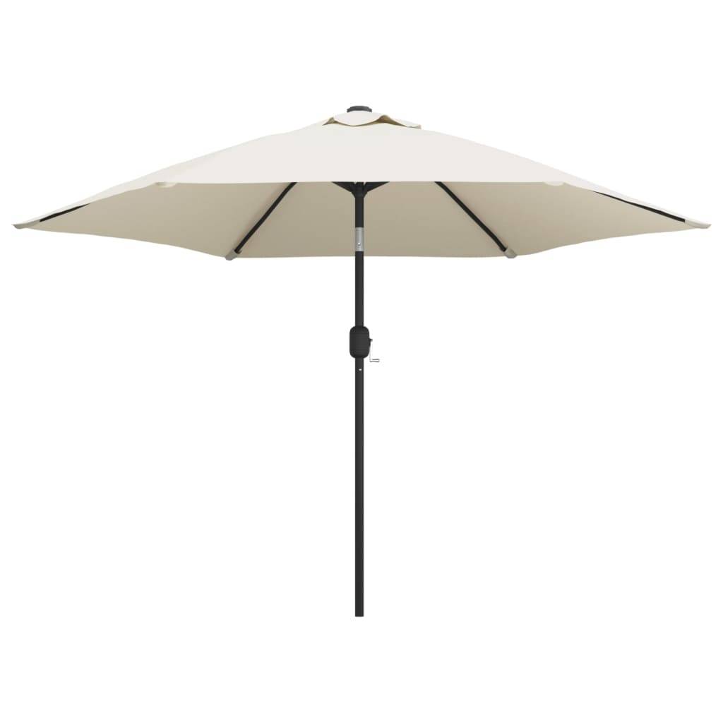 PANGIVO - Parasol déporté LED acier et polyester blanc sable 300 x 300 x 225 cm - PANGIVO - Image 2