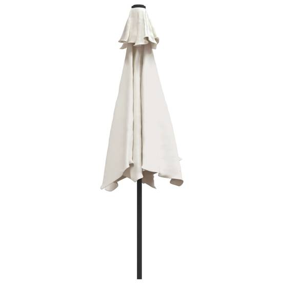PANGIVO - Parasol déporté LED acier et polyester blanc sable 300 x 300 x 225 cm - PANGIVO - Image 6