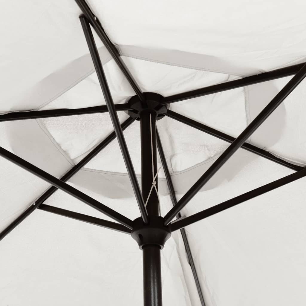 PANGIVO - Parasol déporté LED acier et polyester blanc sable 300 x 300 x 225 cm - PANGIVO - Image 7