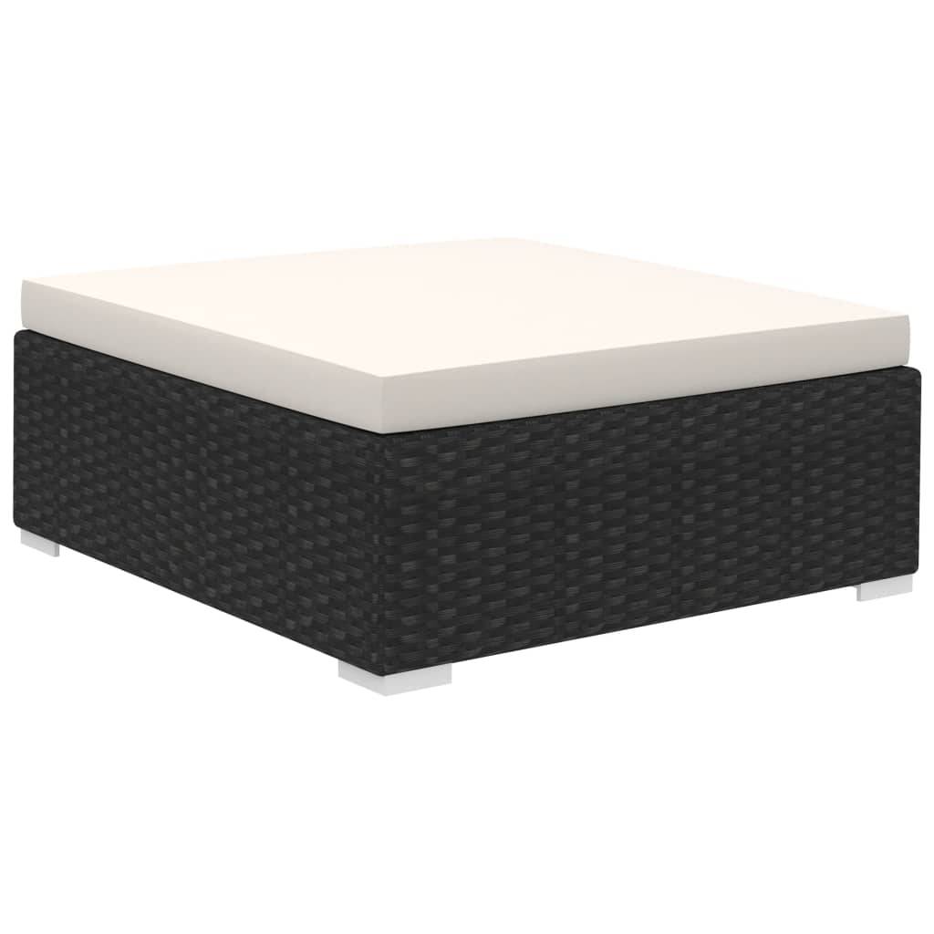 Vidaxl - Salon de jardin 6 pcs avec coussins Résine tressée Noir vidaXL 41257 - Image 6