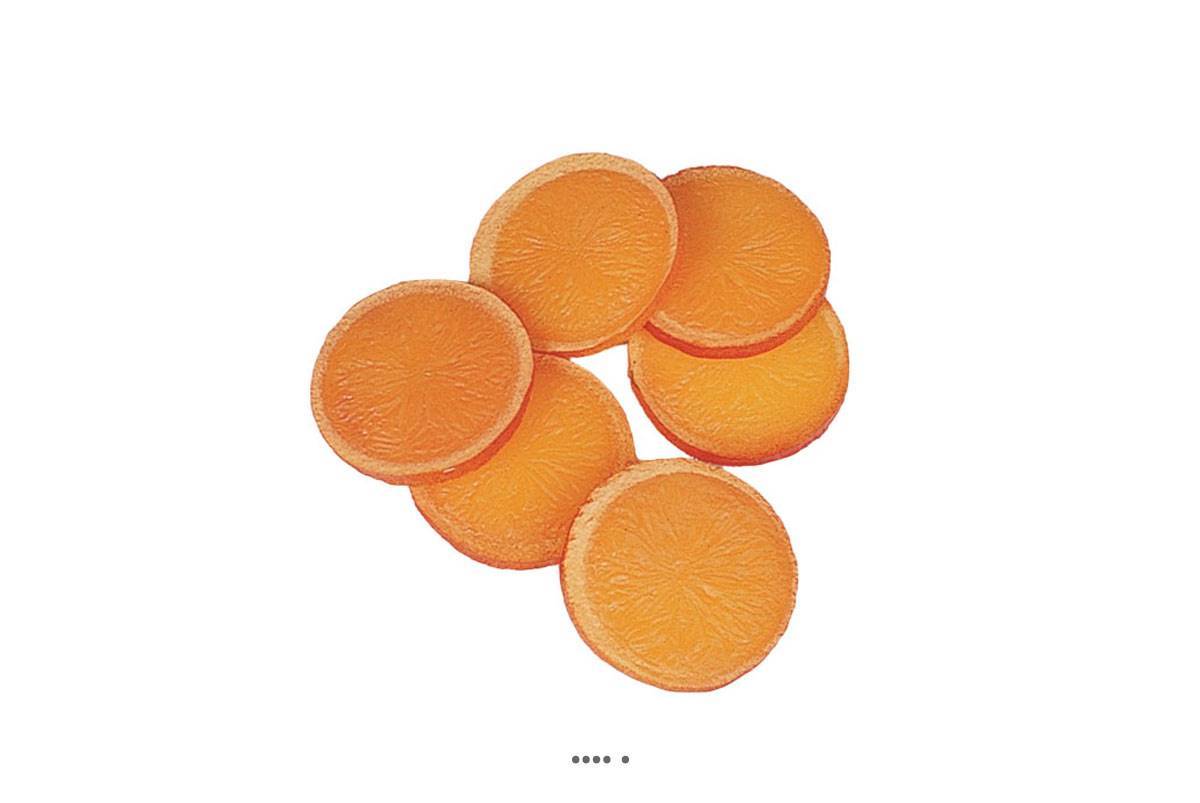 Artificielles - Tranches d Orange artificielle en lot de 6 en Plastique soufflé D 60 mm - Imagen 2