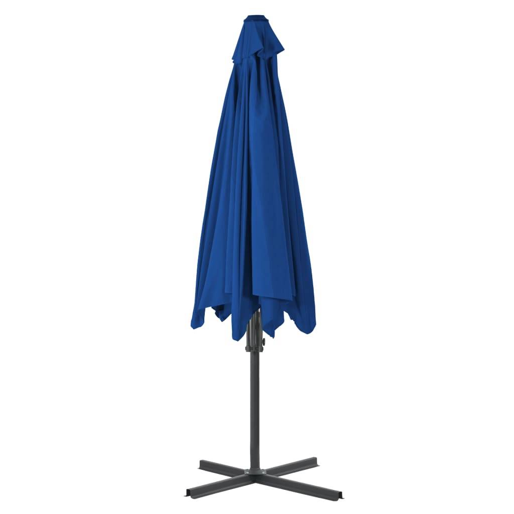 Helloshop26 - Parasol d'extérieur avec mât en acier 300 x 230 cm bleu - Imagen 3