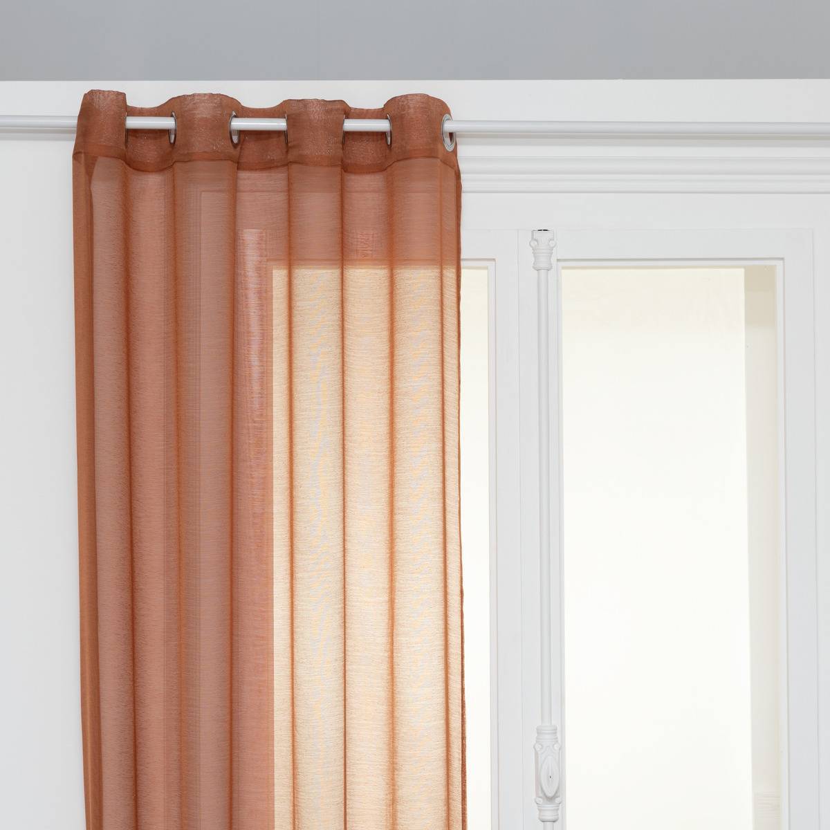Atmosphera - Voilage "Moly" 135x240cm rose terracotta - Atmosphera Créateur d'intérieur - Imagen 2