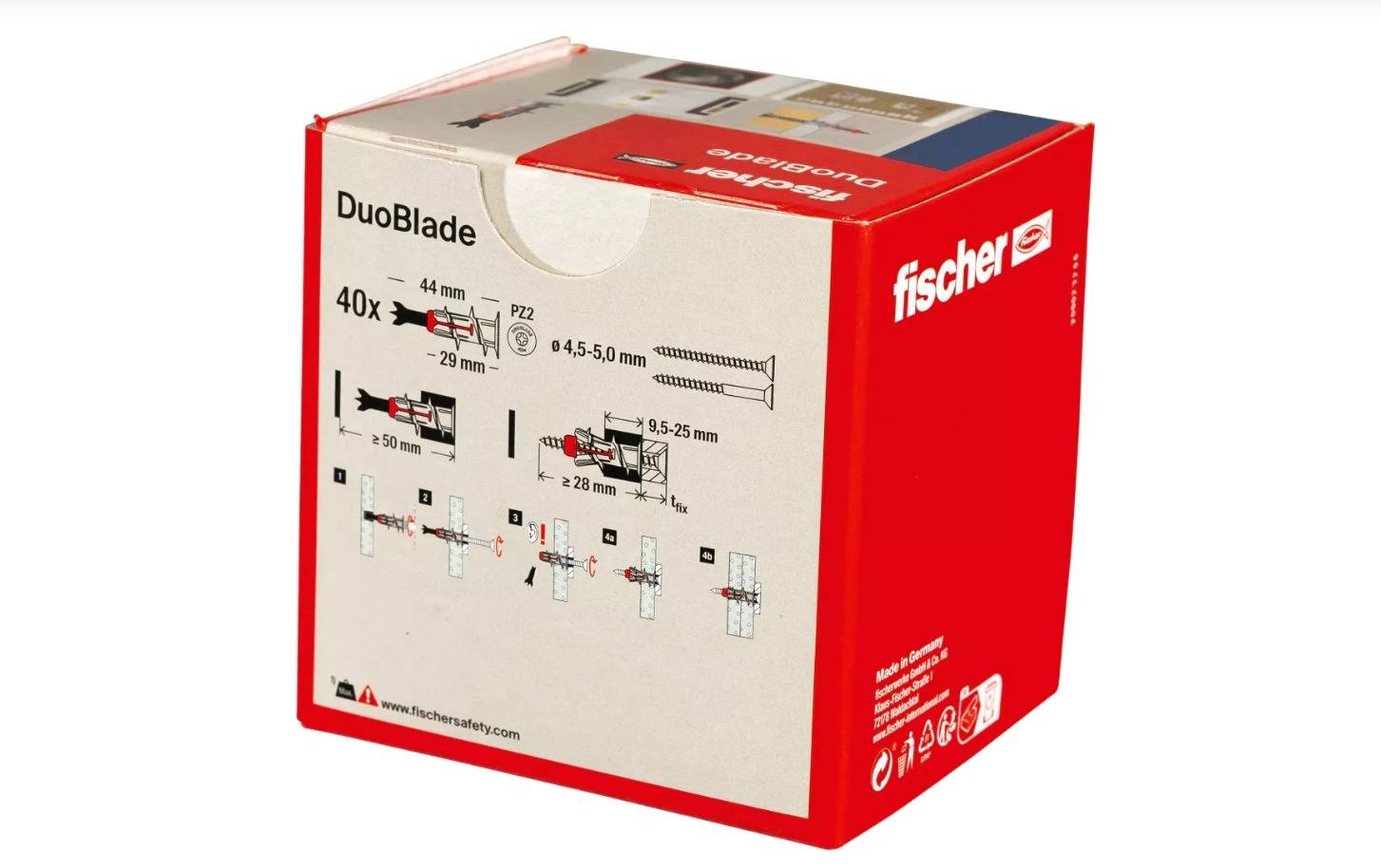 Fischer - Chevilles autoforeuses bi-composants Duoblade pour matériaux en plaque, boîte de 40 chevilles sans vis - FISCHER - 545677 - Imagen 3