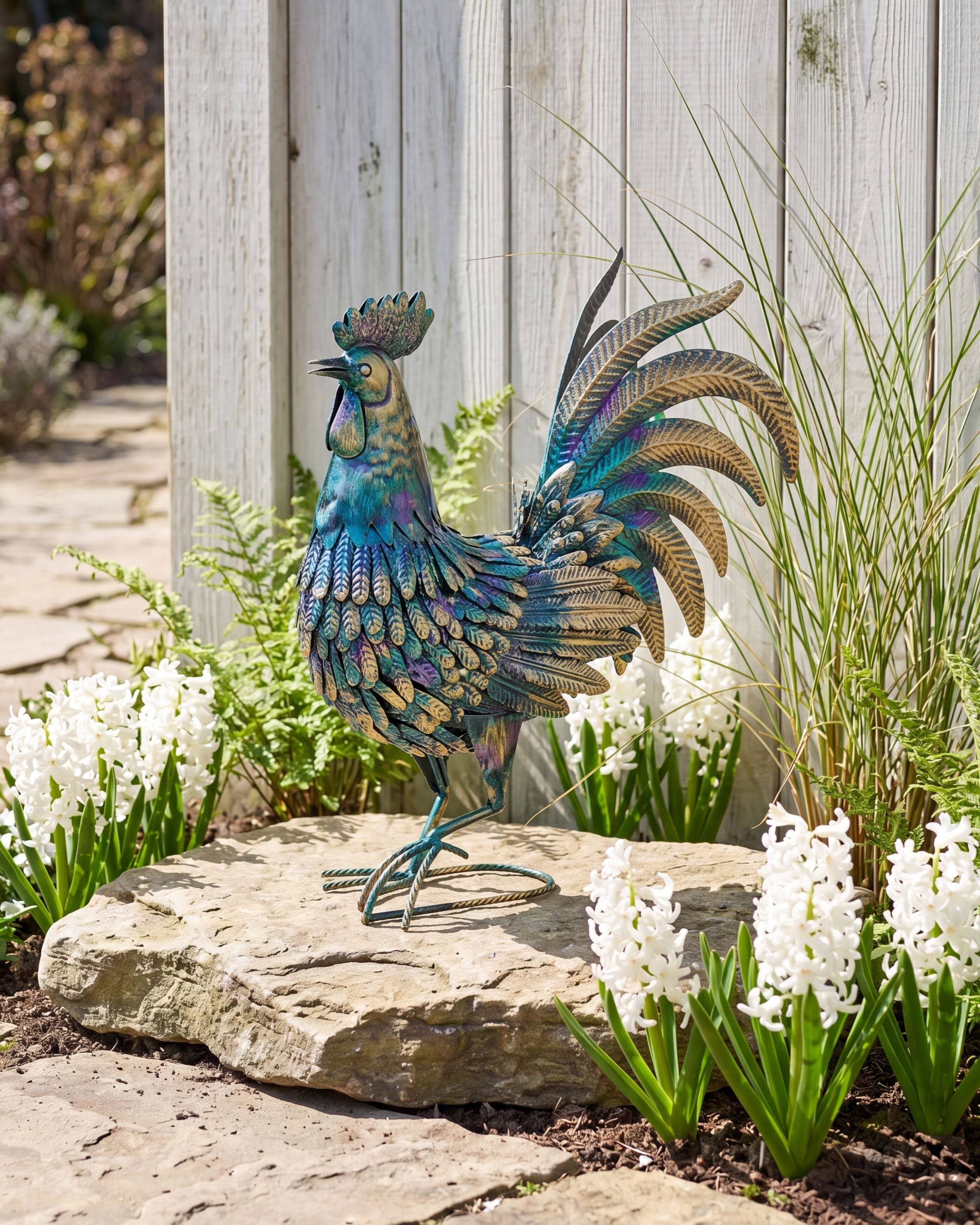 Beliani - Statue de jardin Métal Multicolore SIBULAN - 38x16x43- Beliani - Image 1