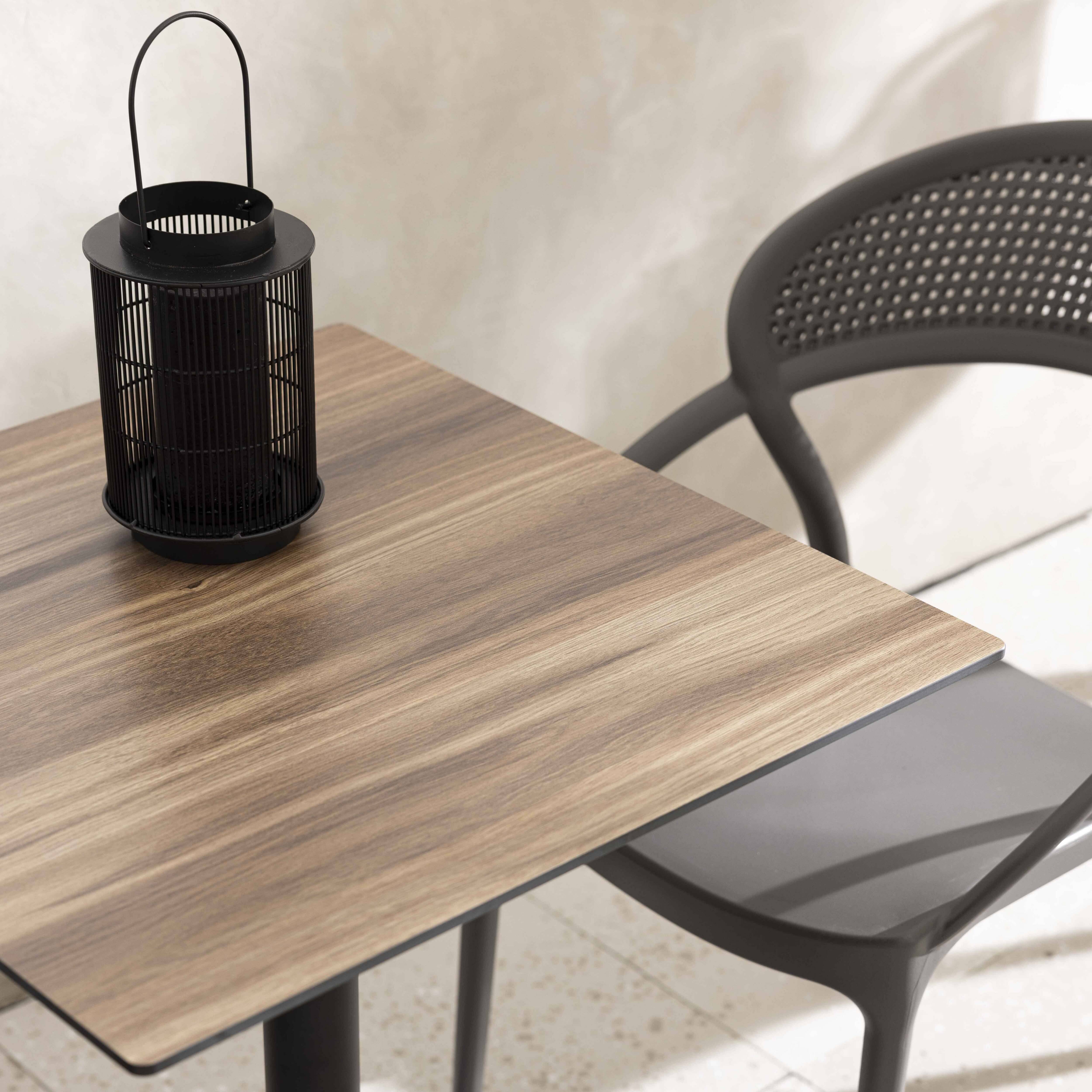Oviala - Table de terrasse 60 cm inclinable stratifié en beton chêne colorado Opéra - Oviala - Imagen 3