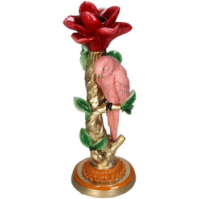 Bougeoir perroquet rose - décoration d'intérieur - Image 5
