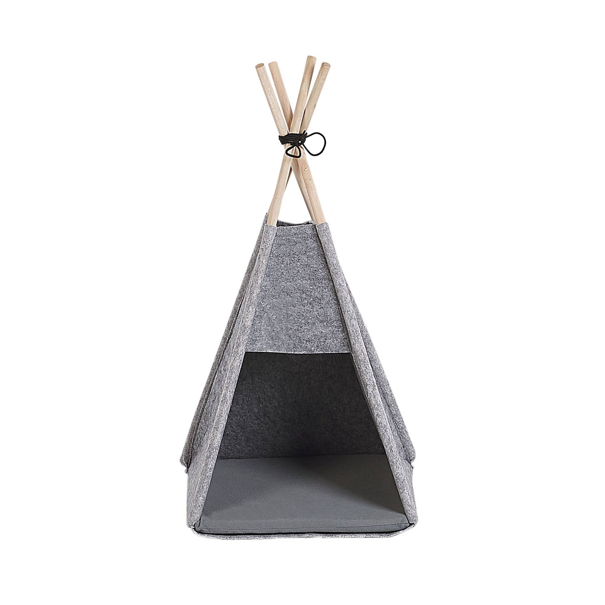 Beliani - Lit pour animal Feutre Gris clair ULUBEY - 35x40x70- Beliani - Image 4