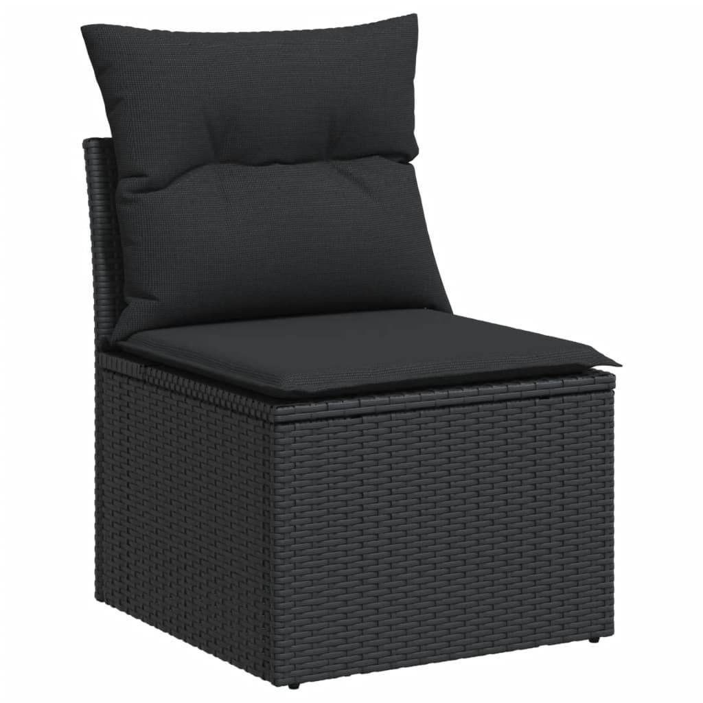 Salon de jardin 9 places résine tressée modulable confortable pour terrasse et balcon Noir – ComfortXL Outdoor Living - Image 5