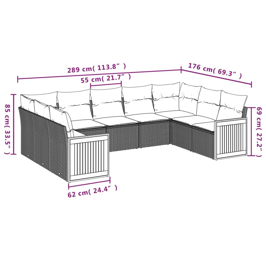 Salon de jardin 9 places résine tressée modulable confortable pour terrasse et balcon Noir – ComfortXL Outdoor Living - Image 7