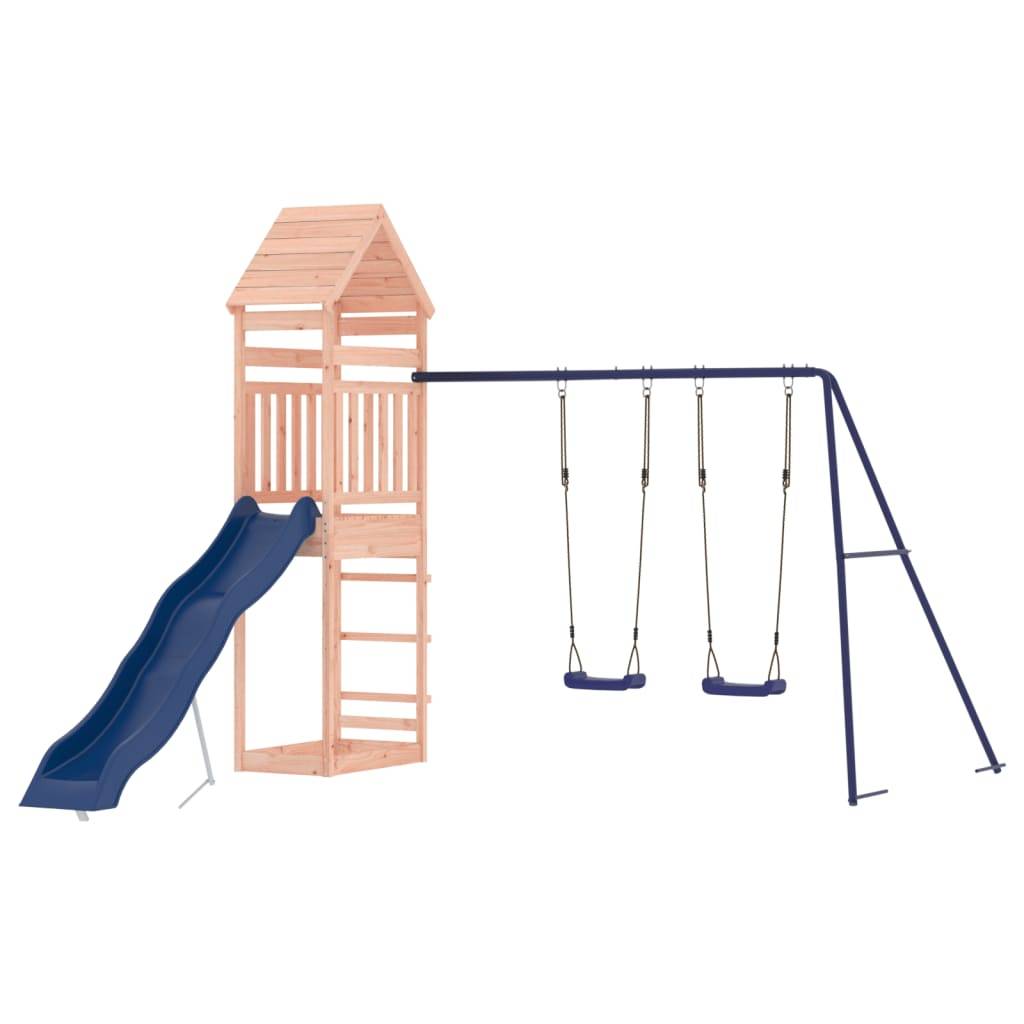 Helloshop26 - Aire de jeux d'extérieur balançoires toboggan portiques robuste jeux jardin 315 x 373 x 264 cm bois massif de douglas - Imagen 1