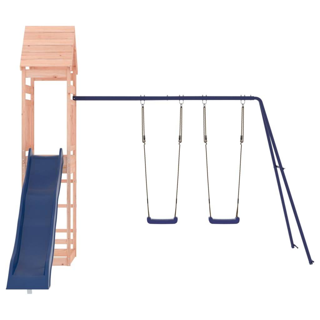Helloshop26 - Aire de jeux d'extérieur balançoires toboggan portiques robuste jeux jardin 315 x 373 x 264 cm bois massif de douglas - Imagen 4