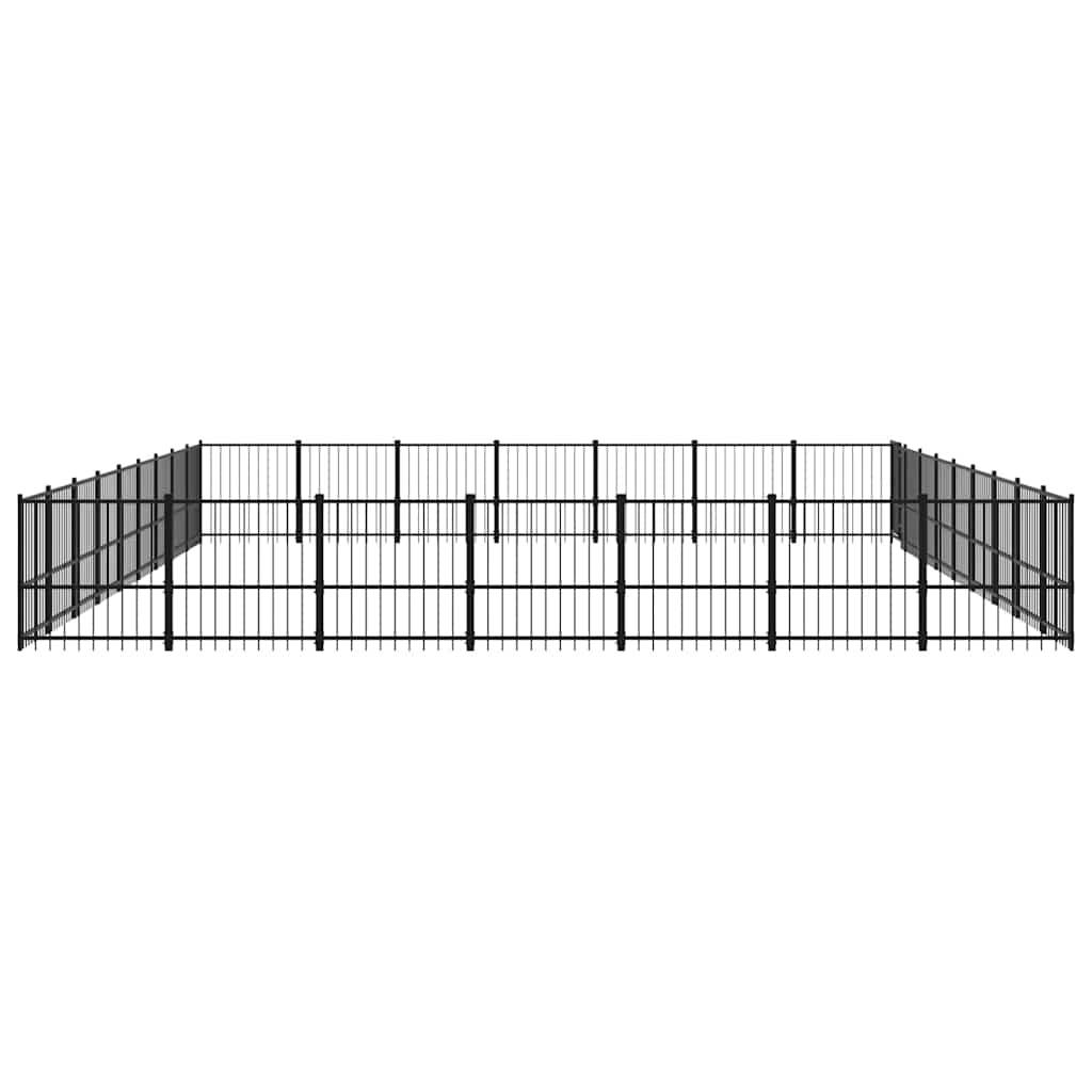 Vidaxl - Chenil d'extérieur pour chiens Acier 59,28 m² vidaXL 3124652 - Imagen 5
