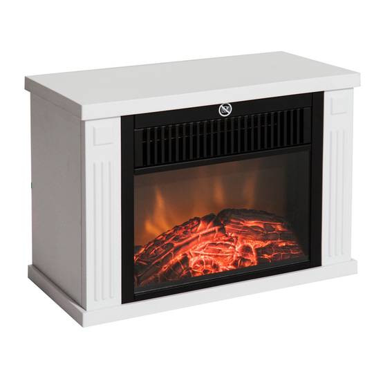 Petite cheminée électrique 1200W design moderne effet flamme réaliste Blanc – ComfortXL Outdoor Living - Image 2