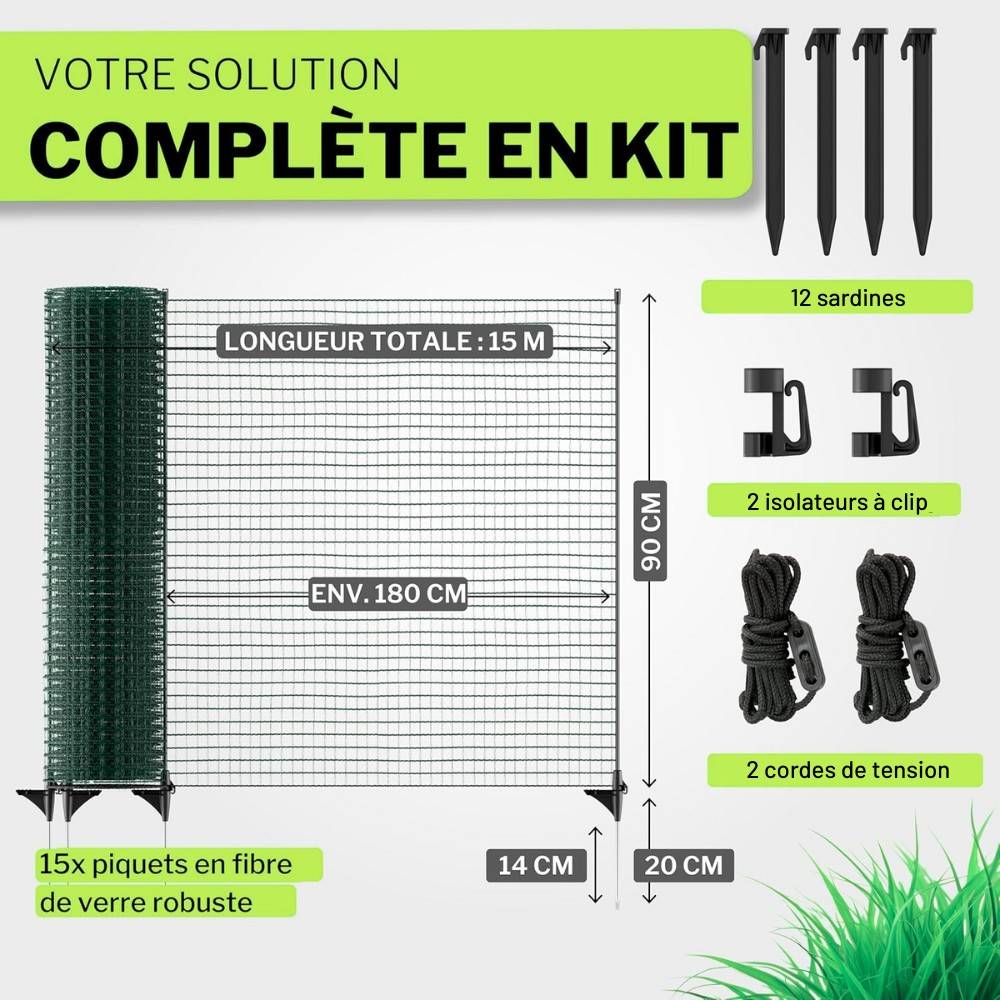 Horizont - Filet de délimitation FIX 25 m 90 cm HORIZONT - Image 3