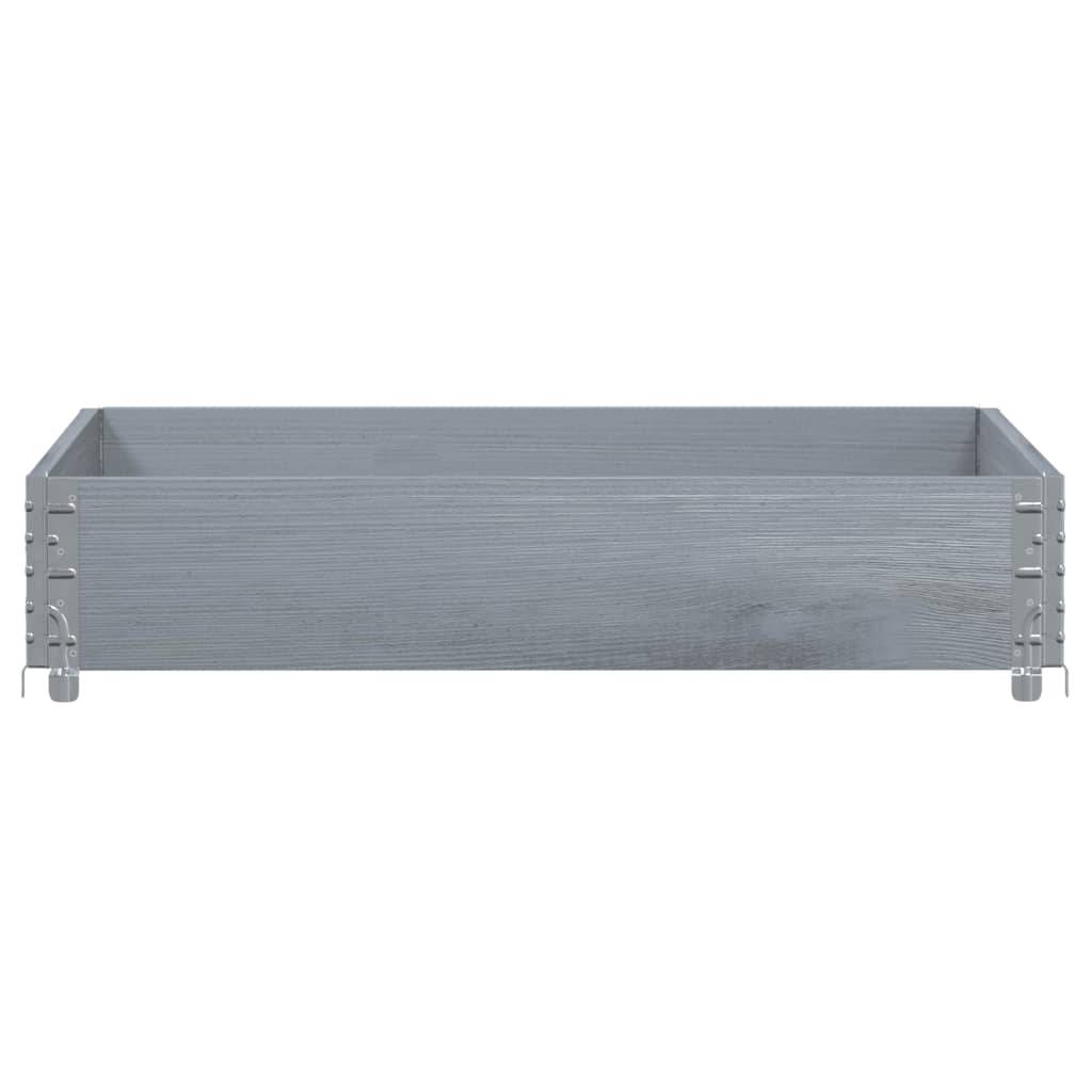 Jardinière bois de pin gris 100 x 100 x 21.5 cm - PANGIVO - Image 3