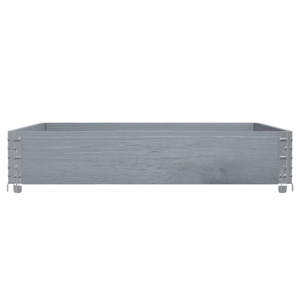 Jardinière bois de pin gris 100 x 100 x 21.5 cm - PANGIVO - Image 4