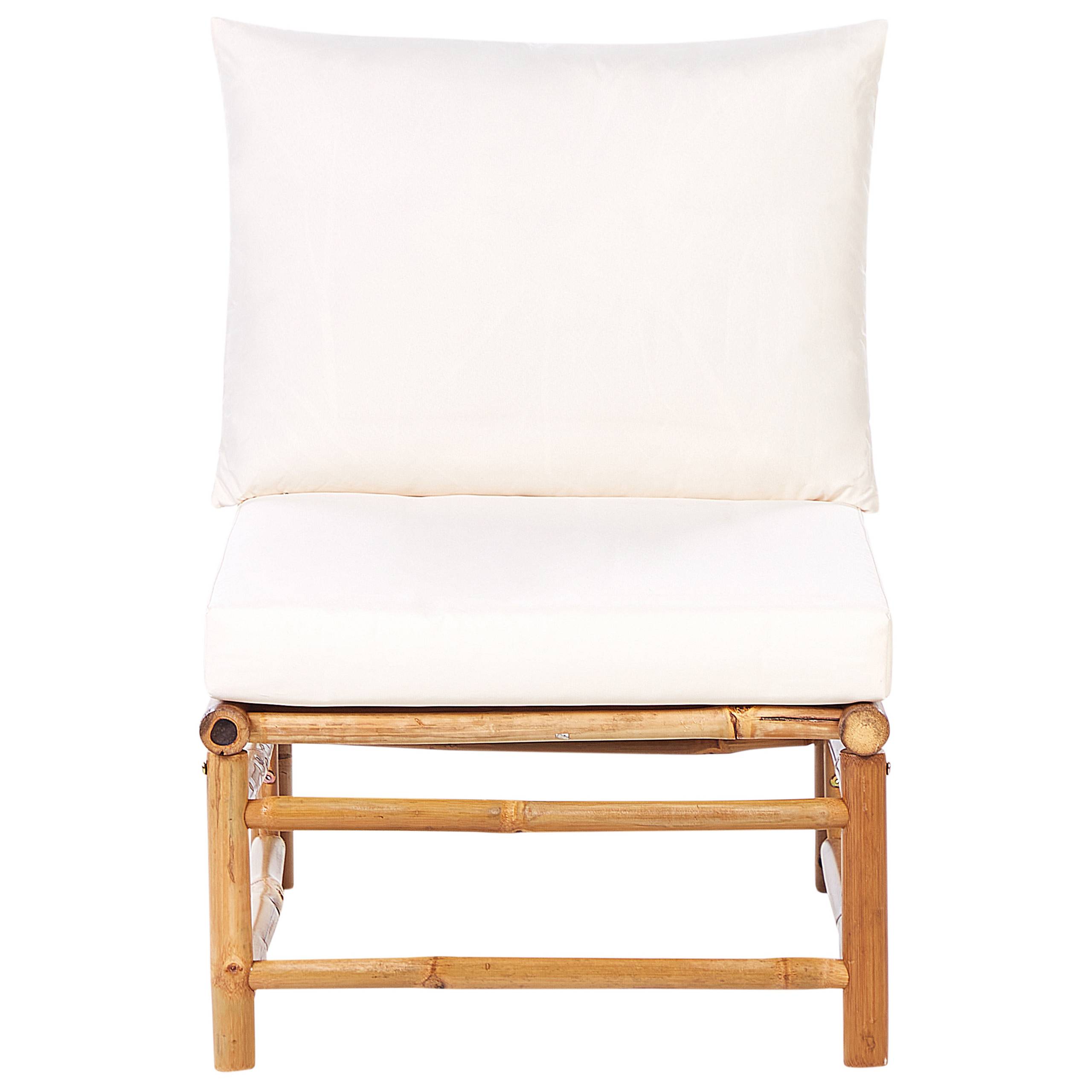 Beliani - Set de jardin, 4 Personnes Bambou Blanc cassé CERRETO - Beliani - Imagen 5