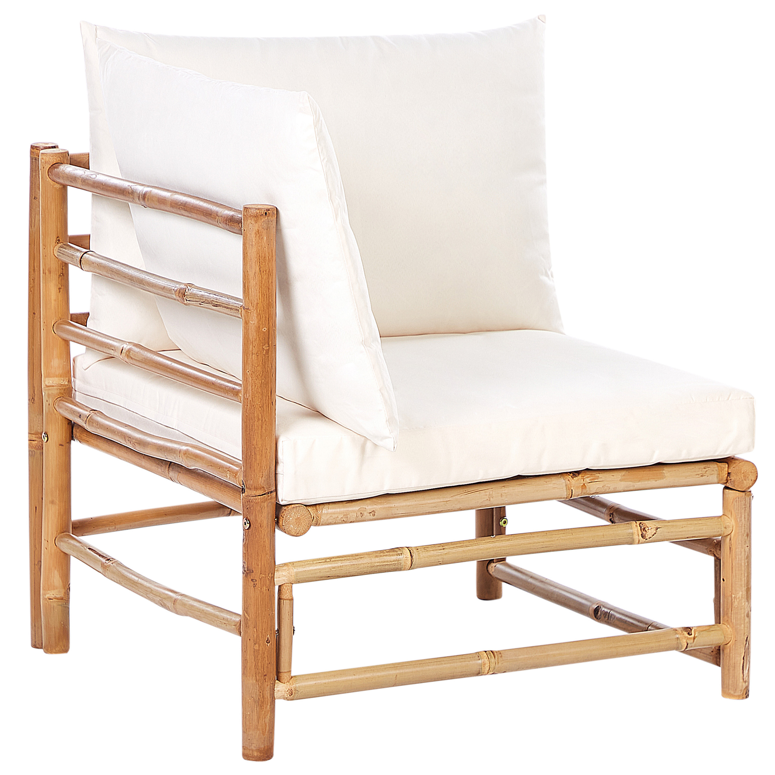 Beliani - Set de jardin, 4 Personnes Bambou Blanc cassé CERRETO - Beliani - Imagen 10