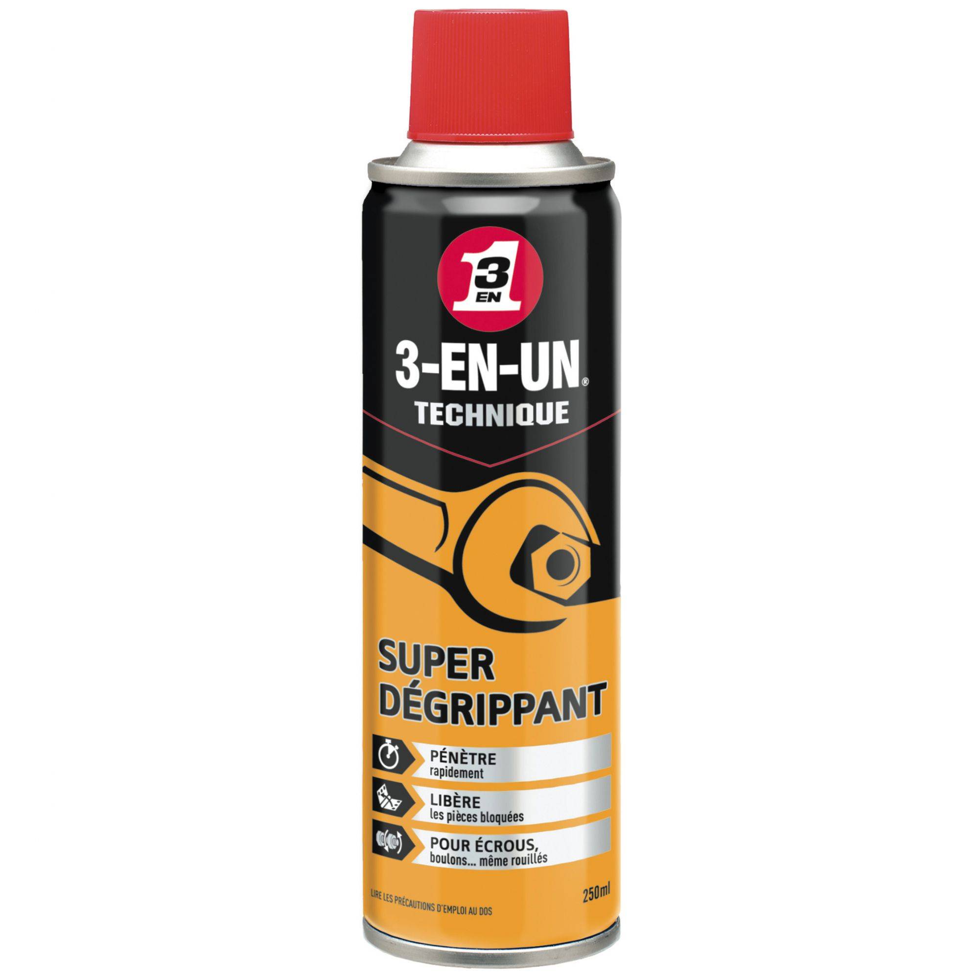 Bombe super dégrippant 3 en 1 aérosol 250ml - Image 1