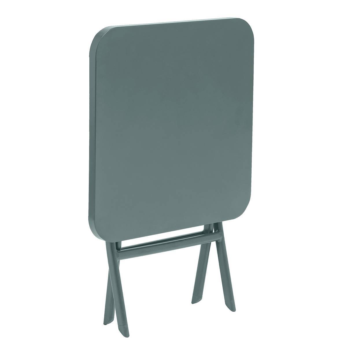 Hesperide - Table d appoint de jardin carrée "Greensboro" vert jade 40x40cm en acier traité époxy Hespéride - Imagen 2