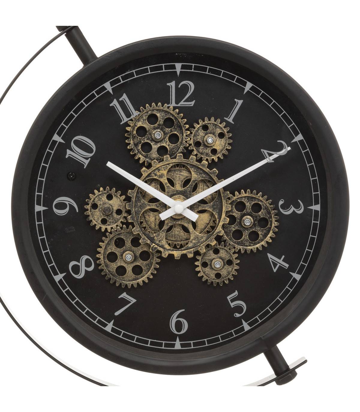 Horloge à poser en métal Noir et verre H 40 cm - Imagen 2