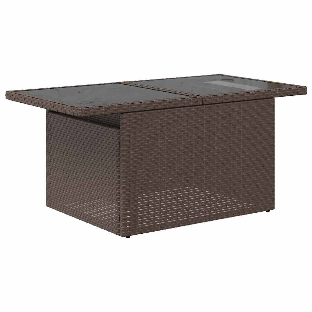 Salon de jardin 8 places modulable en résine tressée marron avec table et rangement intégrés – ComfortXL Outdoor Living - Image 6