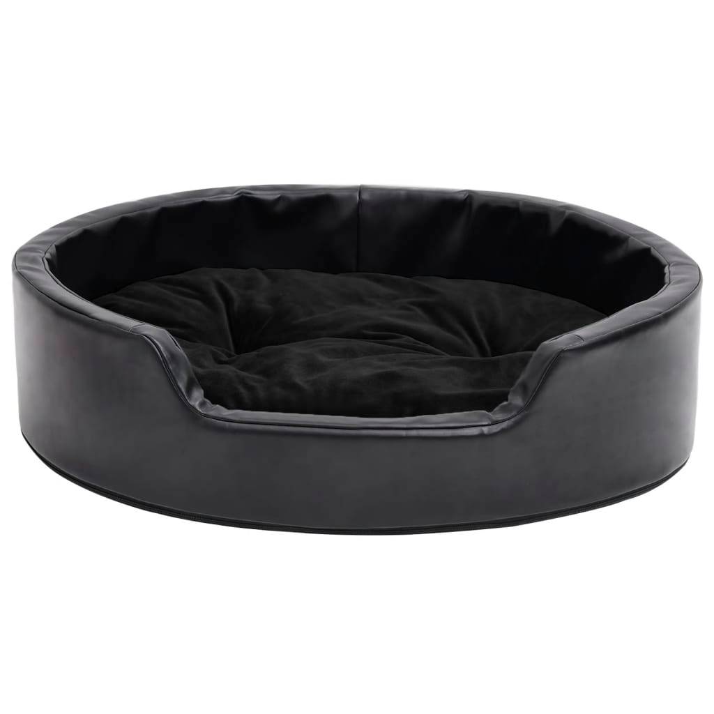 Vidaxl - Lit pour chiens Noir 69x59x19 cm Peluche et similicuir vidaXL 171261 - Imagen 8