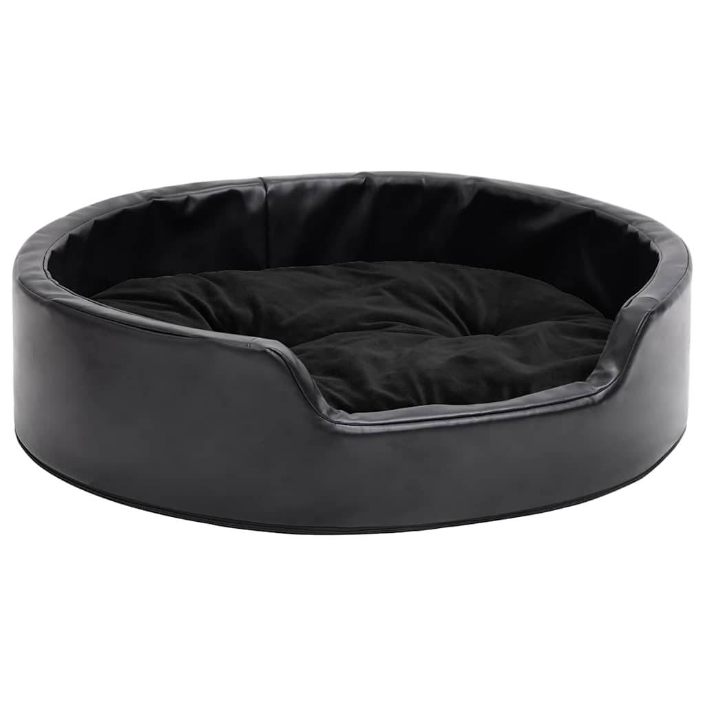 Vidaxl - Lit pour chiens Noir 69x59x19 cm Peluche et similicuir vidaXL 171261 - Imagen 2