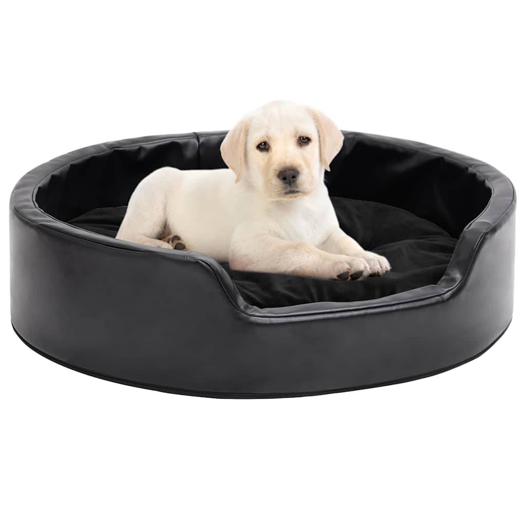 Vidaxl - Lit pour chiens Noir 69x59x19 cm Peluche et similicuir vidaXL 171261 - Imagen 1