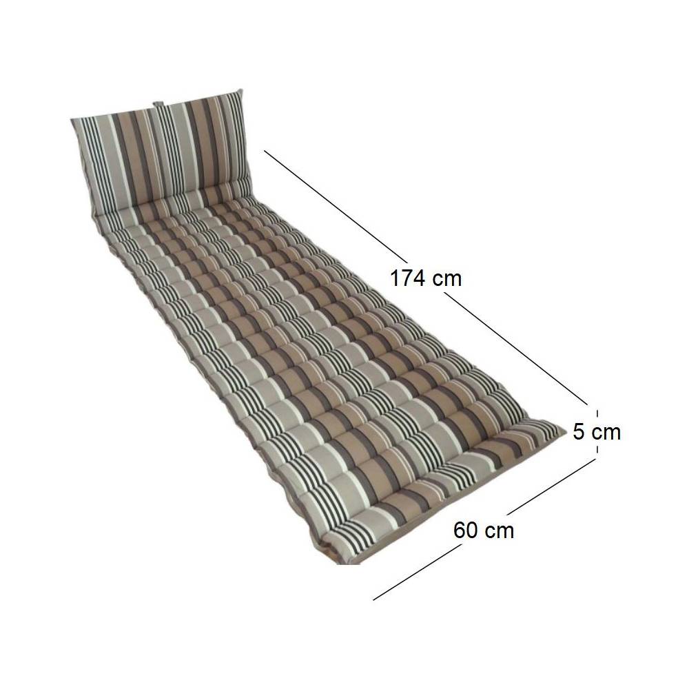 Matelas en tissu ondulo 174 x 60 cm Amsterdam Jardin Prive - Imagen 4