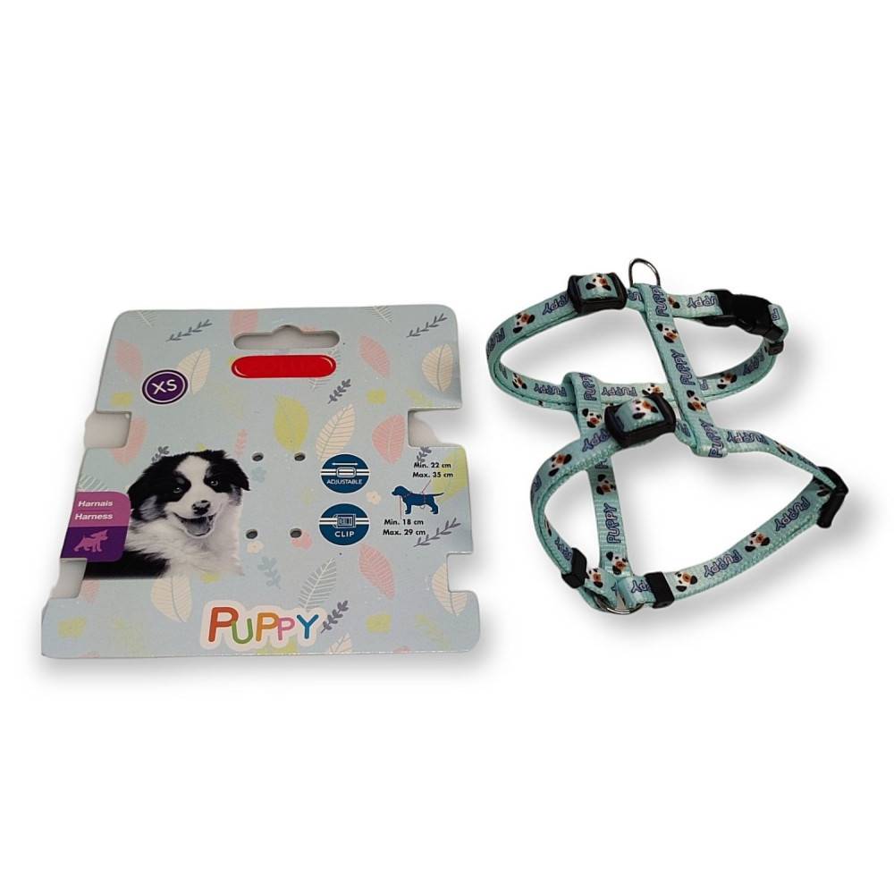 animallparadise - Harnais bleu PUPPY MASCOTTE xs 8 mm 18 à 29 cm pour chiots - Imagen 2