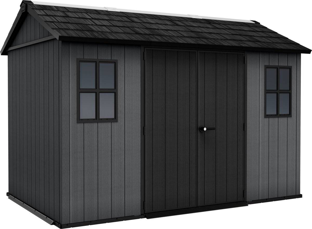 Keter - Abri de jardin Newton Plus 1175 - 7,2 m² - Gris Aspect bois - KETER - Image 1