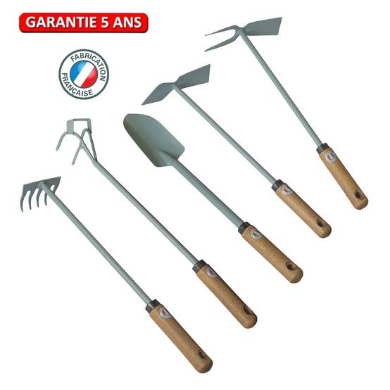 Outils Perrin - Lot outils extra-long – pack jardin manche long – 5 pièces