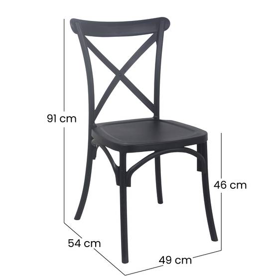 Oviala - Lot de 4 chaises de terrasse en plastique vert sauge Dublin - Oviala - Imagen 4