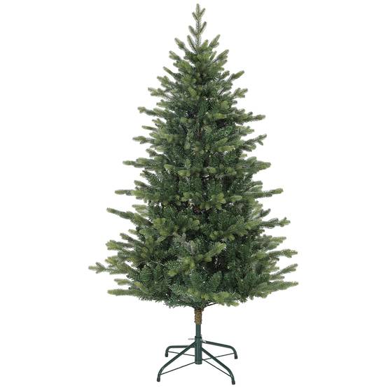 Sapin de Noël artificiel 150 cm, arbre de Noël réaliste avec 1202 pointes de branche articulée, support en métal, vert - Image 2