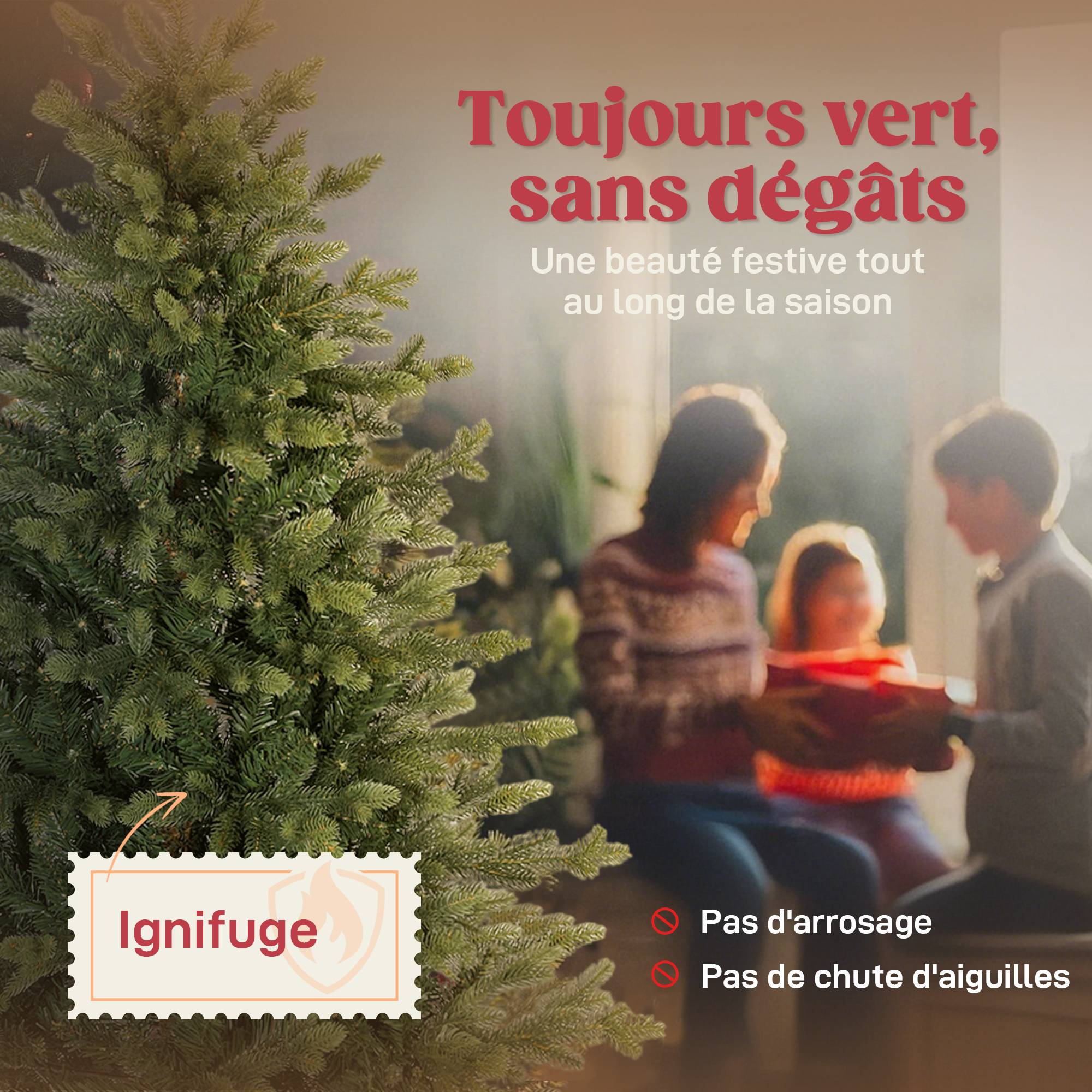 Sapin de Noël artificiel 150 cm, arbre de Noël réaliste avec 1202 pointes de branche articulée, support en métal, vert - Image 6