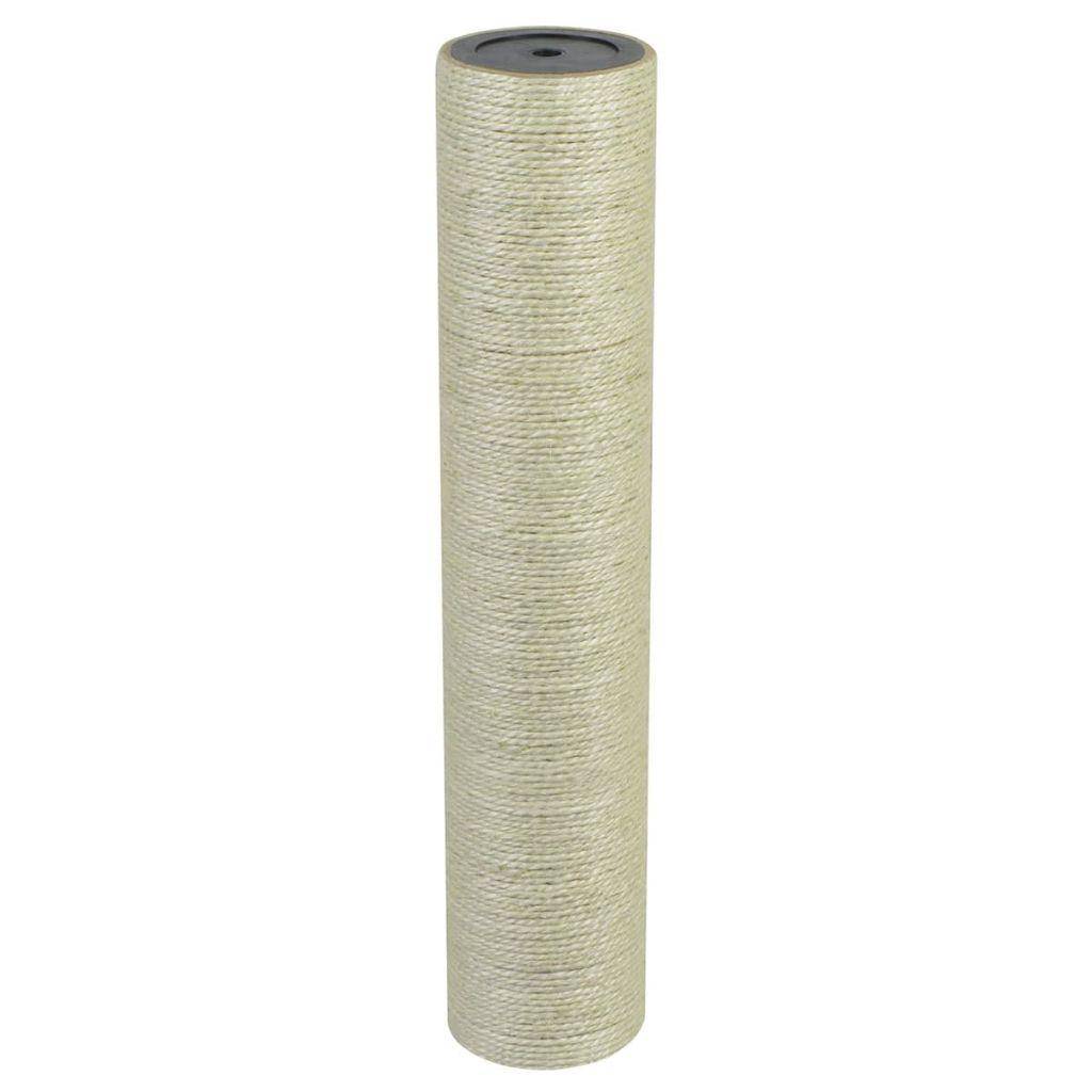 Arbre à chat griffoir grattoir niche jouet animaux peluché 8 x 40 cm 8 mm beige - Image 1