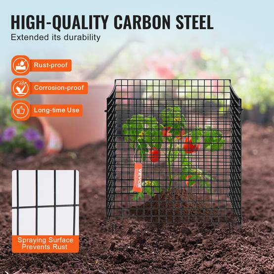 VEVOR Lot 10 protections plantes, grillage 30.5x30.5cm, maille métallique, animaux. - Image 3