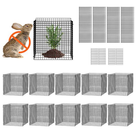 VEVOR Lot 10 protections plantes, grillage 30.5x30.5cm, maille métallique, animaux. - Image 9