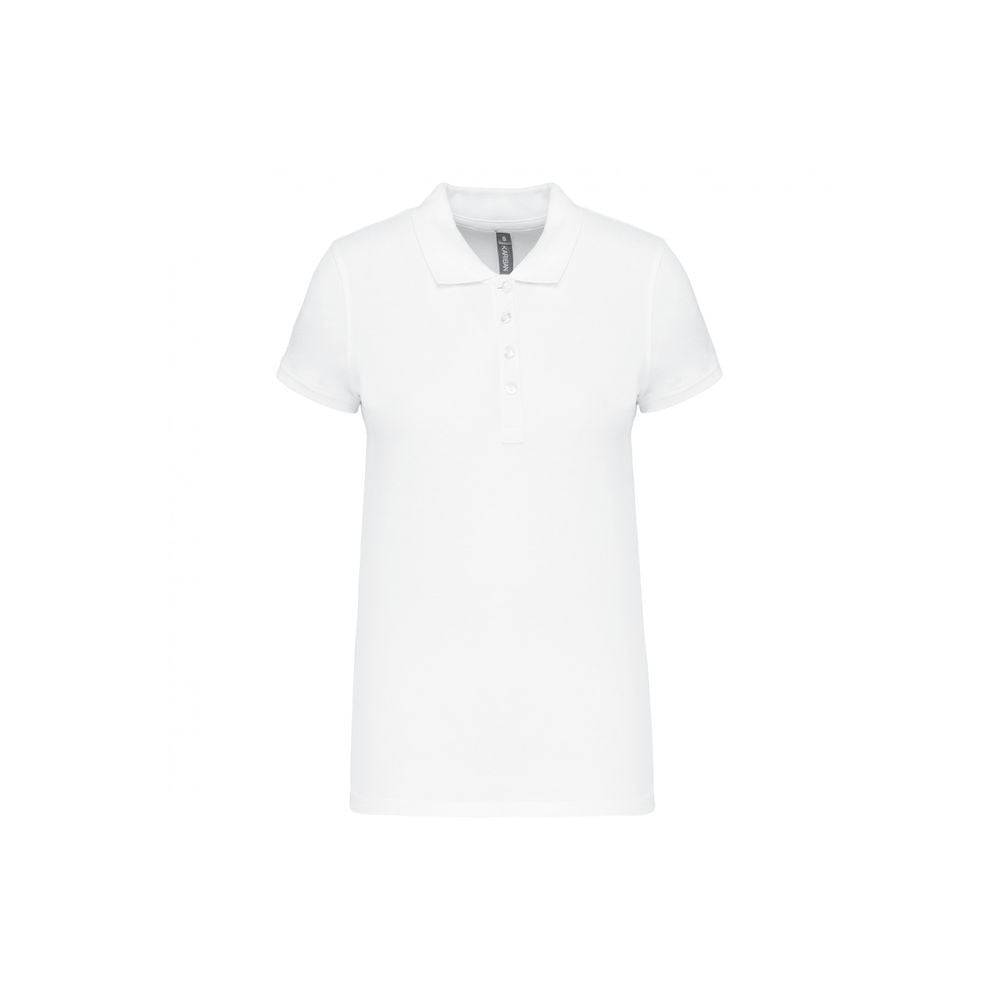 Polo de travail piqué femme Kariban 100% coton Blanc L - Image 1