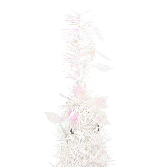 ComfortXL - Sapin de Noël Artificiel Escamotable Pré-éclairé 50 LED pour Fêtes Blanc 120 cm – ComfortXL Outdoor Living - Image 7