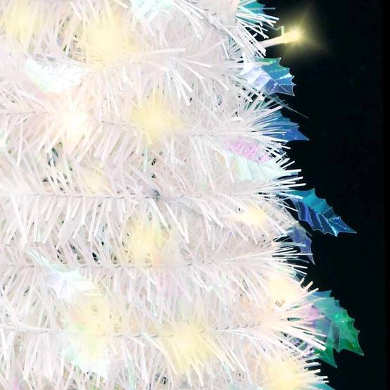 ComfortXL - Sapin de Noël Artificiel Escamotable Pré-éclairé 50 LED pour Fêtes Blanc 120 cm – ComfortXL Outdoor Living - Image 4