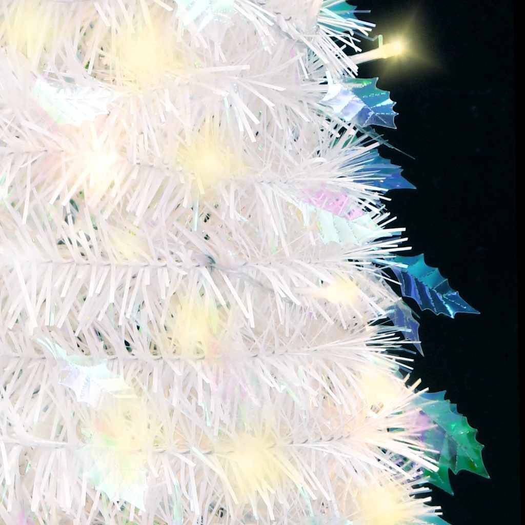 ComfortXL - Sapin de Noël Artificiel Escamotable Pré-éclairé 50 LED pour Fêtes Blanc 120 cm – ComfortXL Outdoor Living - Image 4