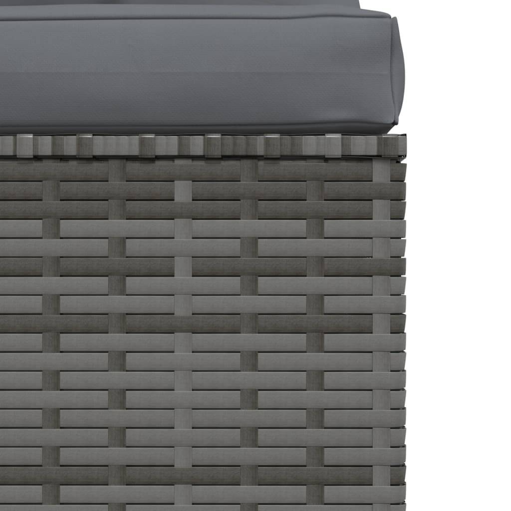 Vidaxl - Salon de jardin 4 pcs avec coussins Gris Résine tressée vidaXL 317518 - Imagen 4