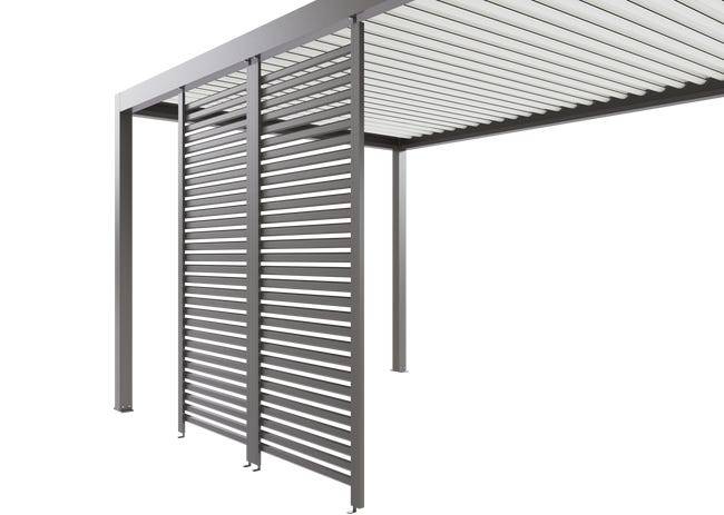 Paroi Ajourée Fixe Aluminium Gris 96cm Pour Pergola S et SV ORIAL Made in France - Image 3